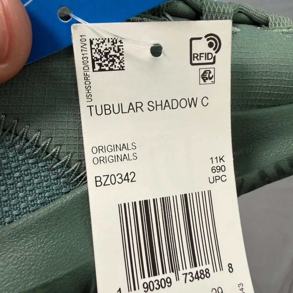 Adidas Originals Tubular Shadow C Olive Green Kids Sneakers BZ0342 Size 11.5K